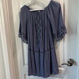 Over the shoulder mini dress